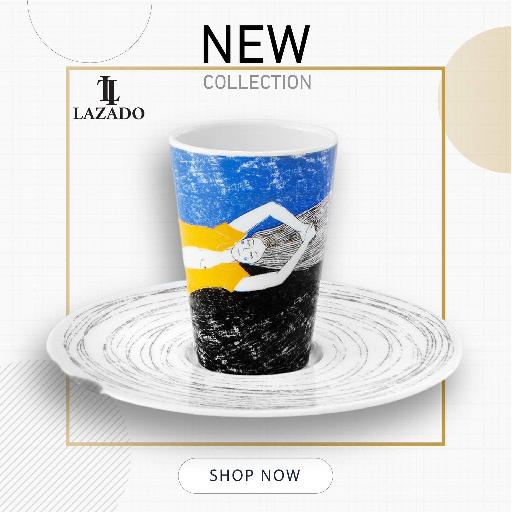 Bode Inspiratorio - Coffee Cup with Saucer VII - LAZADO