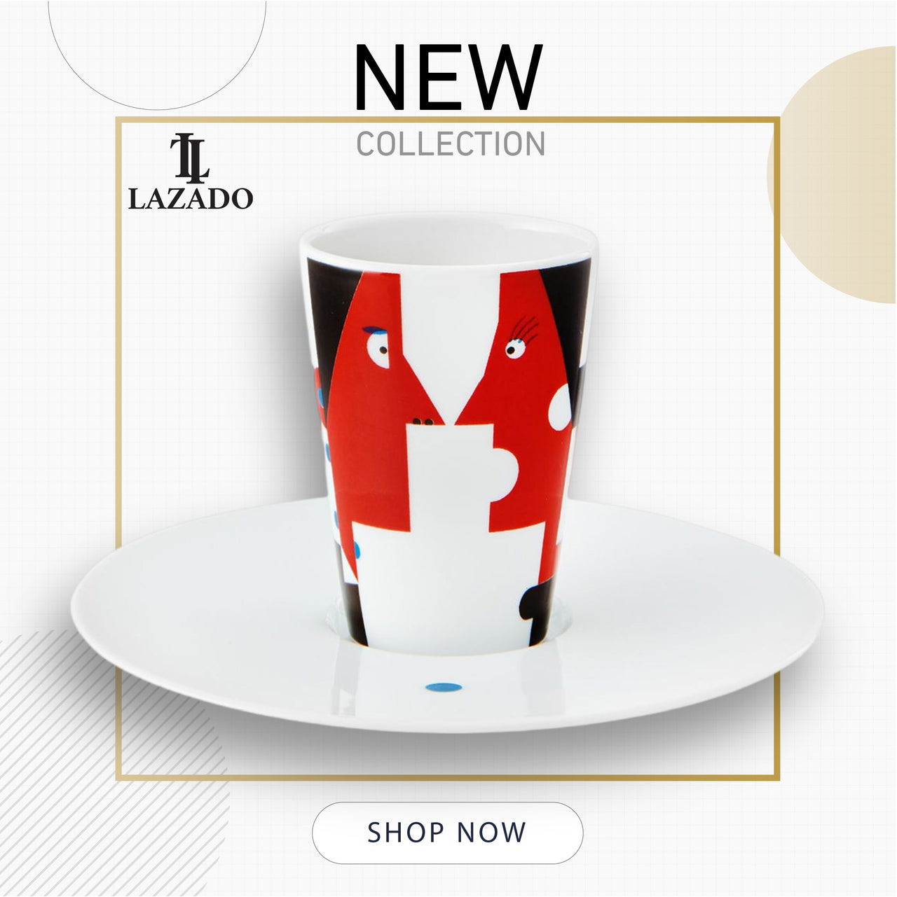 Bode Inspiratorio - Coffee Cup with Saucer X - LAZADO