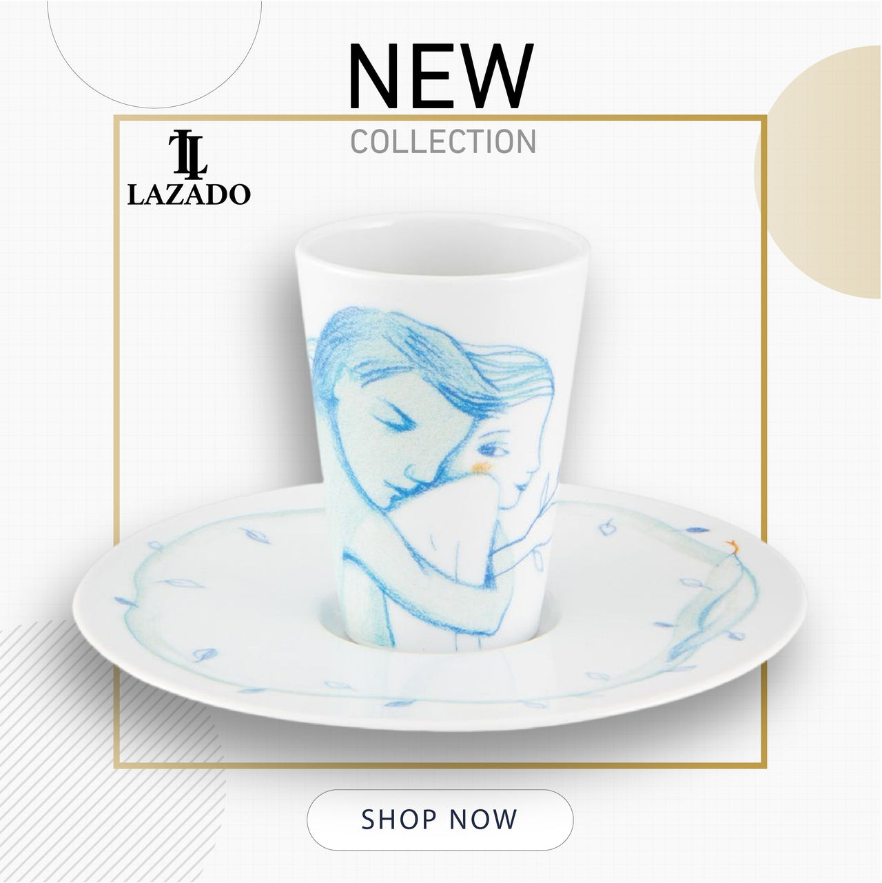 Bode Inspiratorio - Coffee Cup with Saucer XL - LAZADO