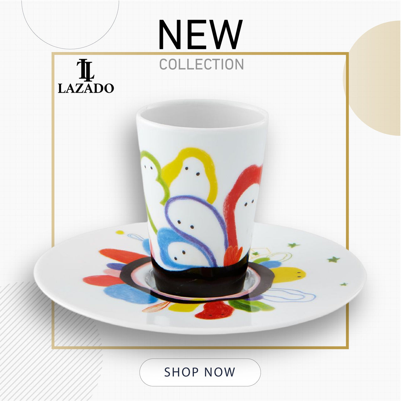 Bode Inspiratorio - Coffee Cup with Saucer XLI - LAZADO
