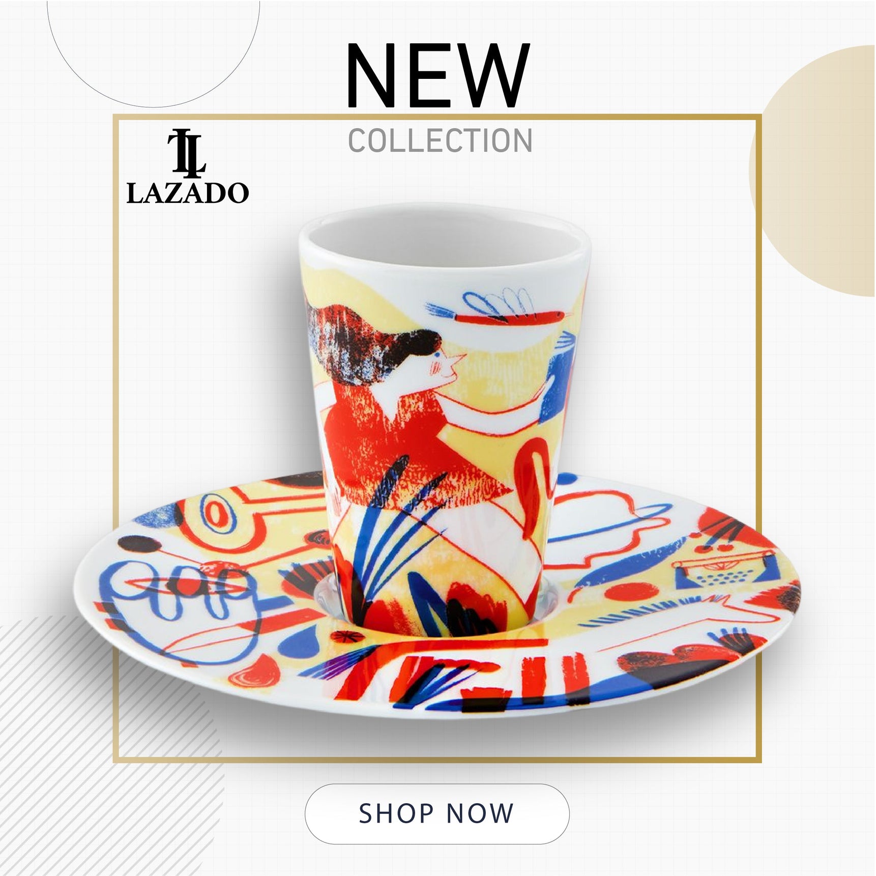 Bode Inspiratorio - Coffee Cup with Saucer XXXII - LAZADO