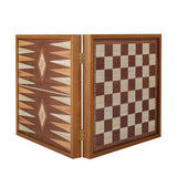 Classic Style 4-in-1 Combo Game Set: Chess, Backgammon, Ludo & Snakes by Manopoulos - Detail View