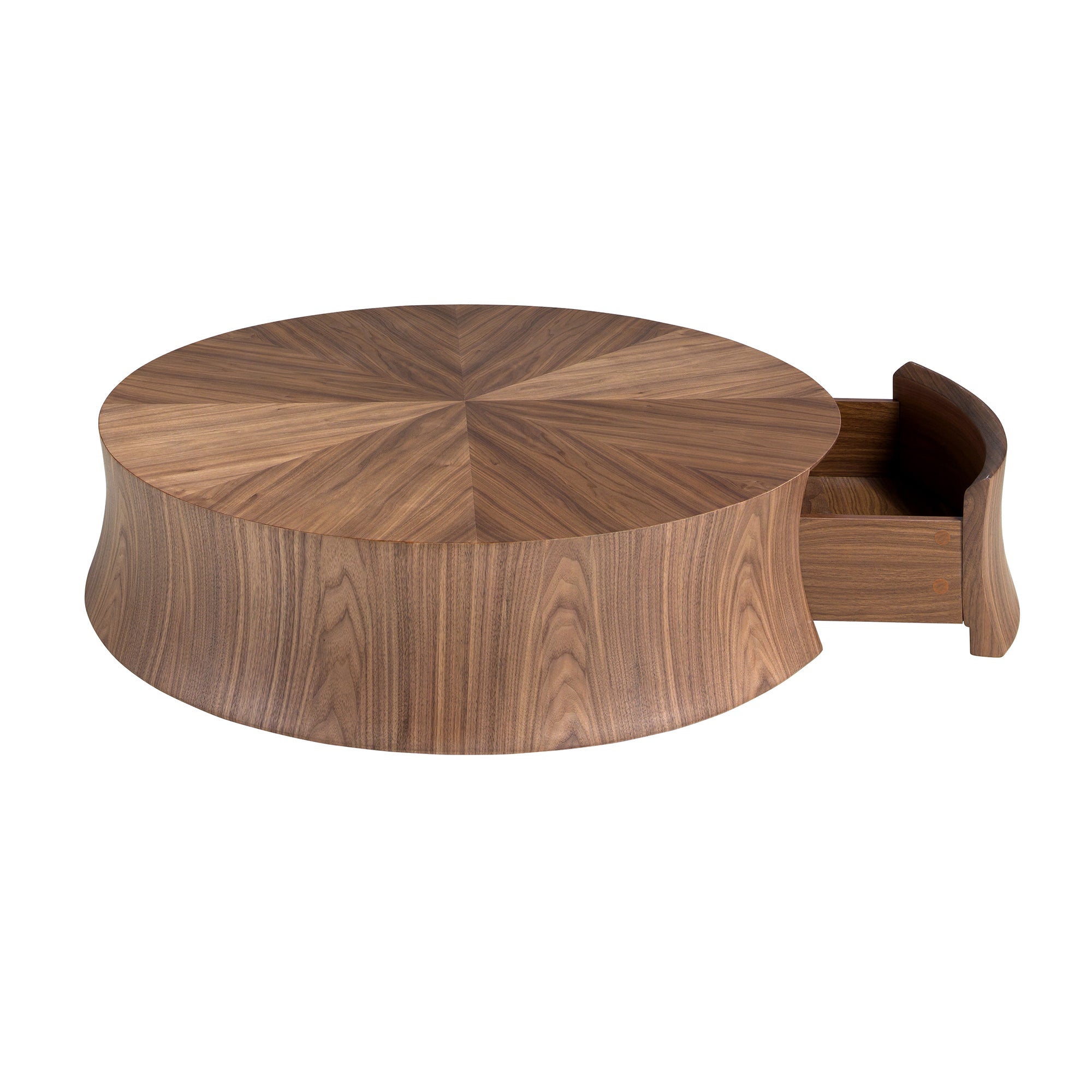 Round Walnut Coffee Table