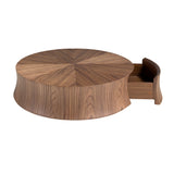 Round Walnut Coffee Table