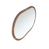 Oval Half Point walnut wall mirror
