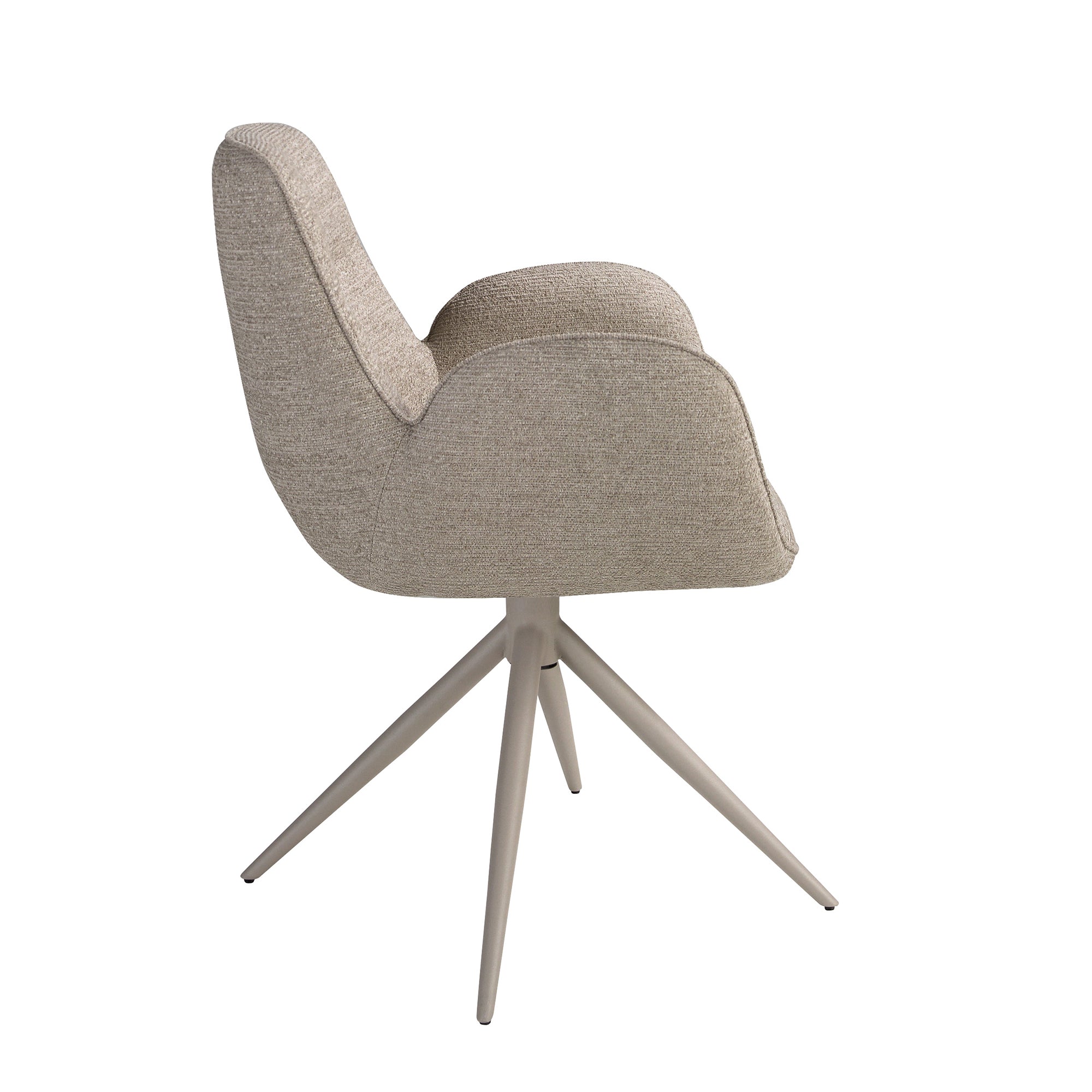 Swivel chair in beige fabric