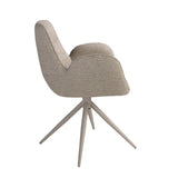 Swivel chair in beige fabric