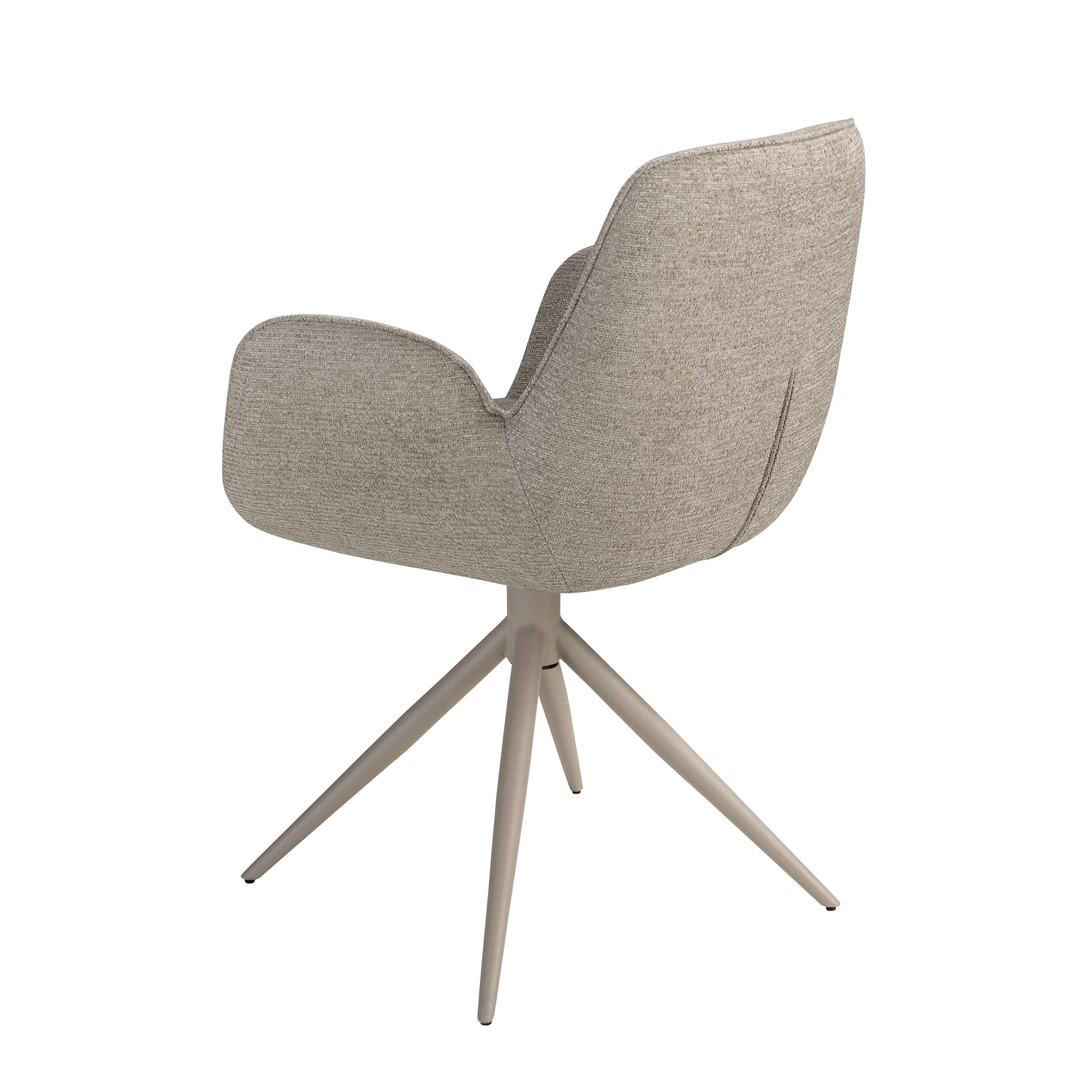 Swivel chair in beige fabric