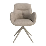 Swivel chair in beige fabric