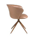 Swivel chair in camel leatherette