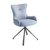 Swivel chair in blue fabric