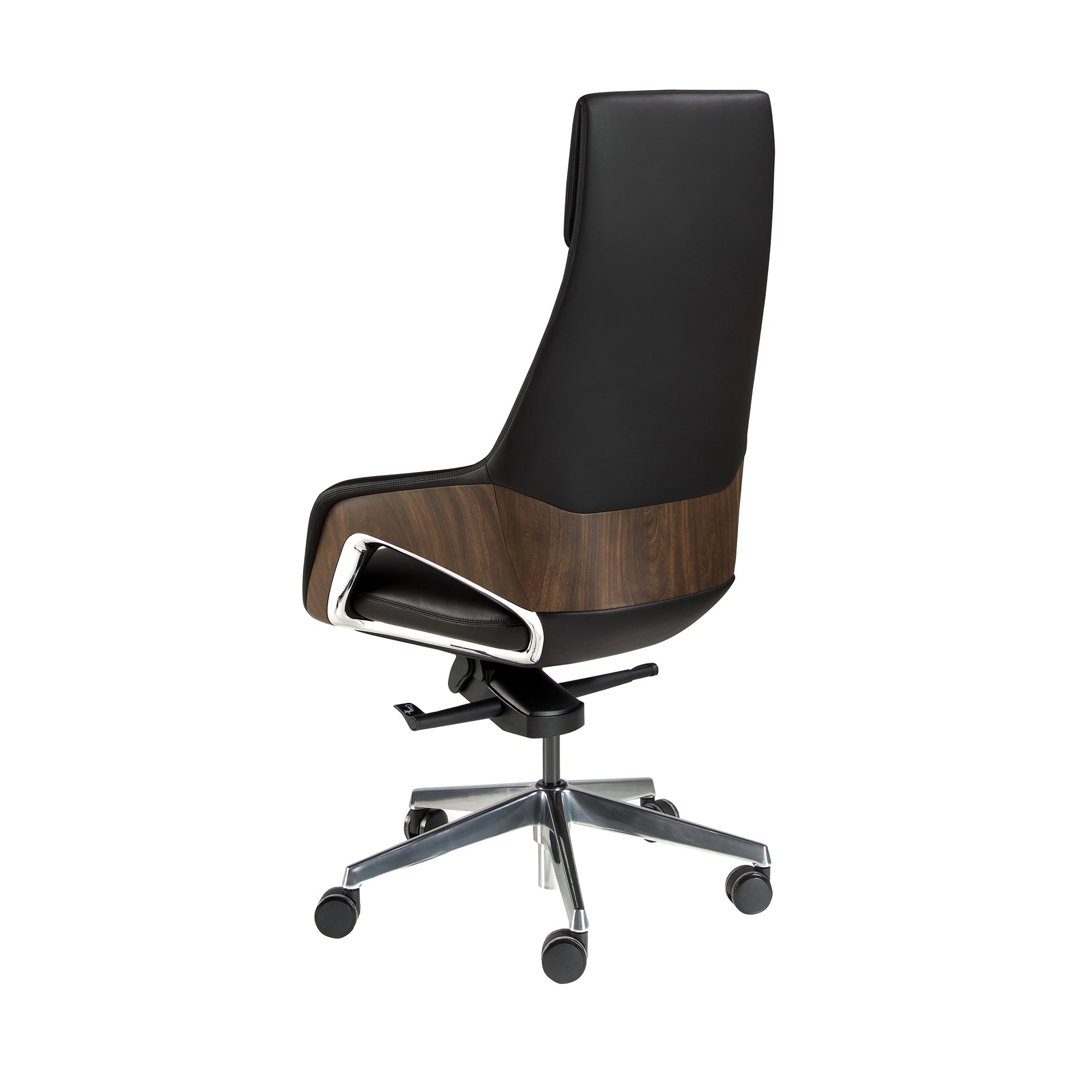 Black leatherette Swivel Office Chair