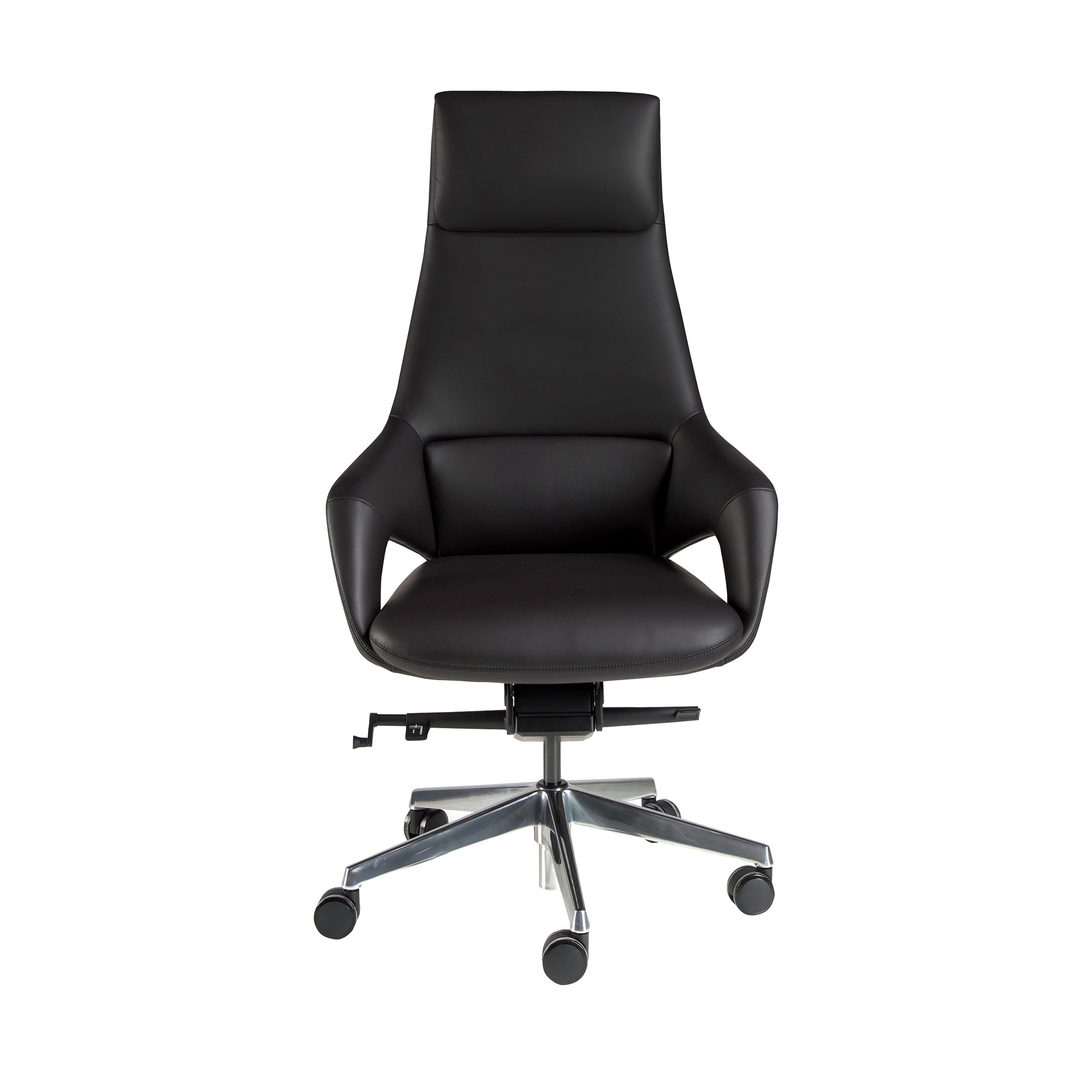 Black leatherette Swivel Office Chair