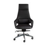 Black leatherette Swivel Office Chair