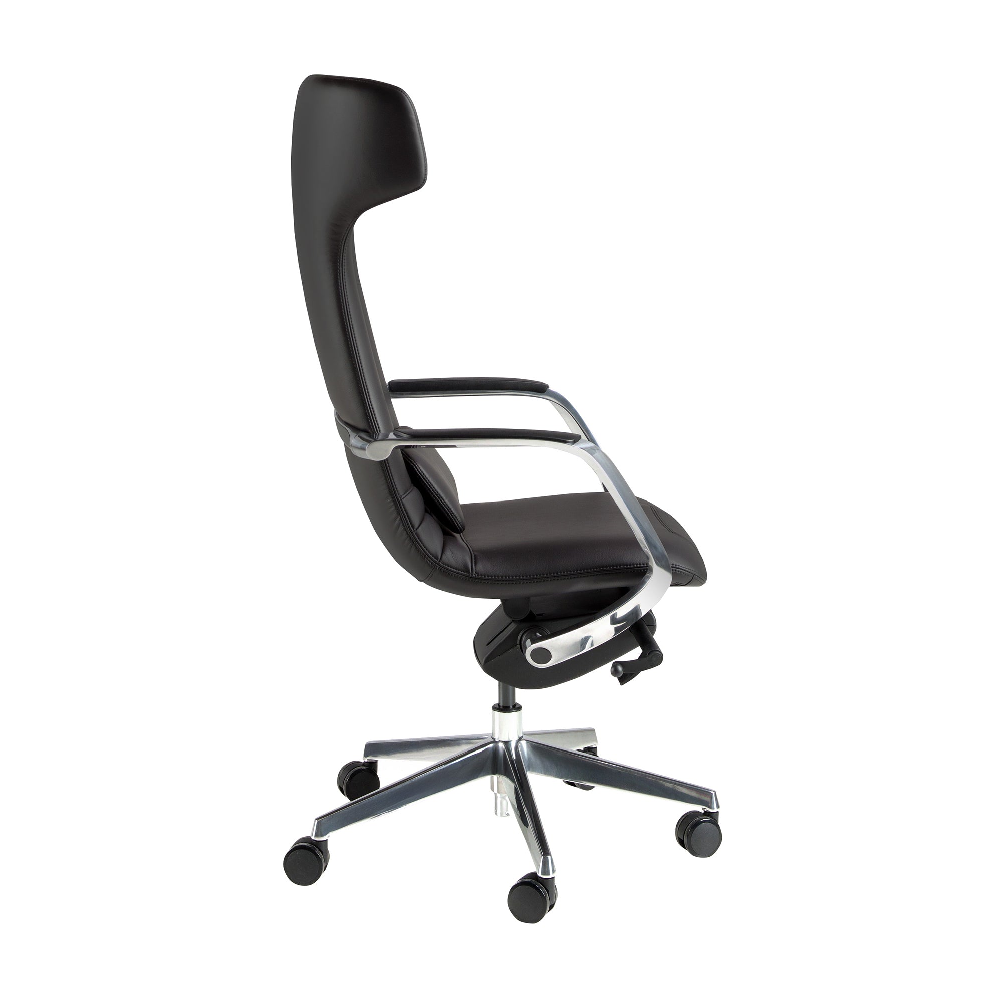 Black leatherette  swivel office chair