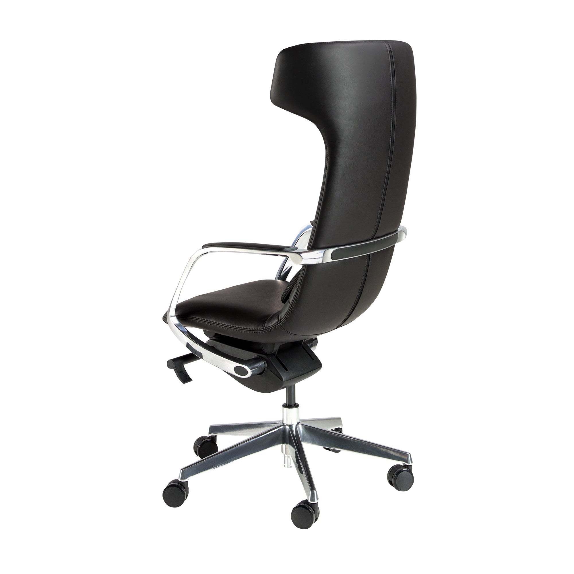 Black leatherette  swivel office chair