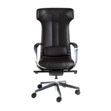 Black leatherette  swivel office chair