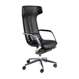 Black leatherette  swivel office chair
