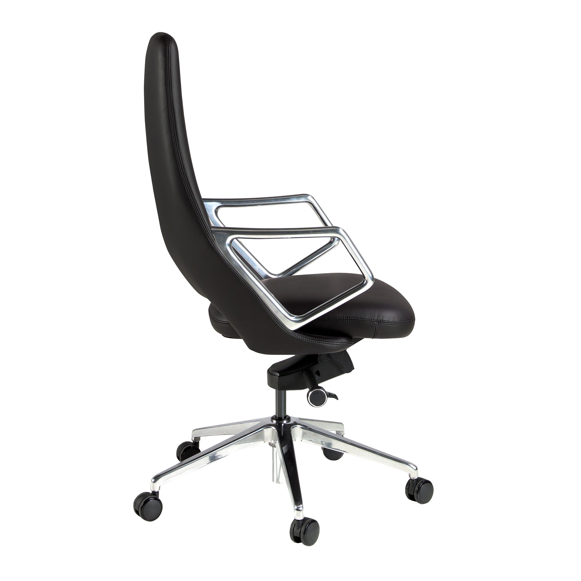 Black leatherette  swivel office chair