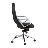 Black leatherette  swivel office chair