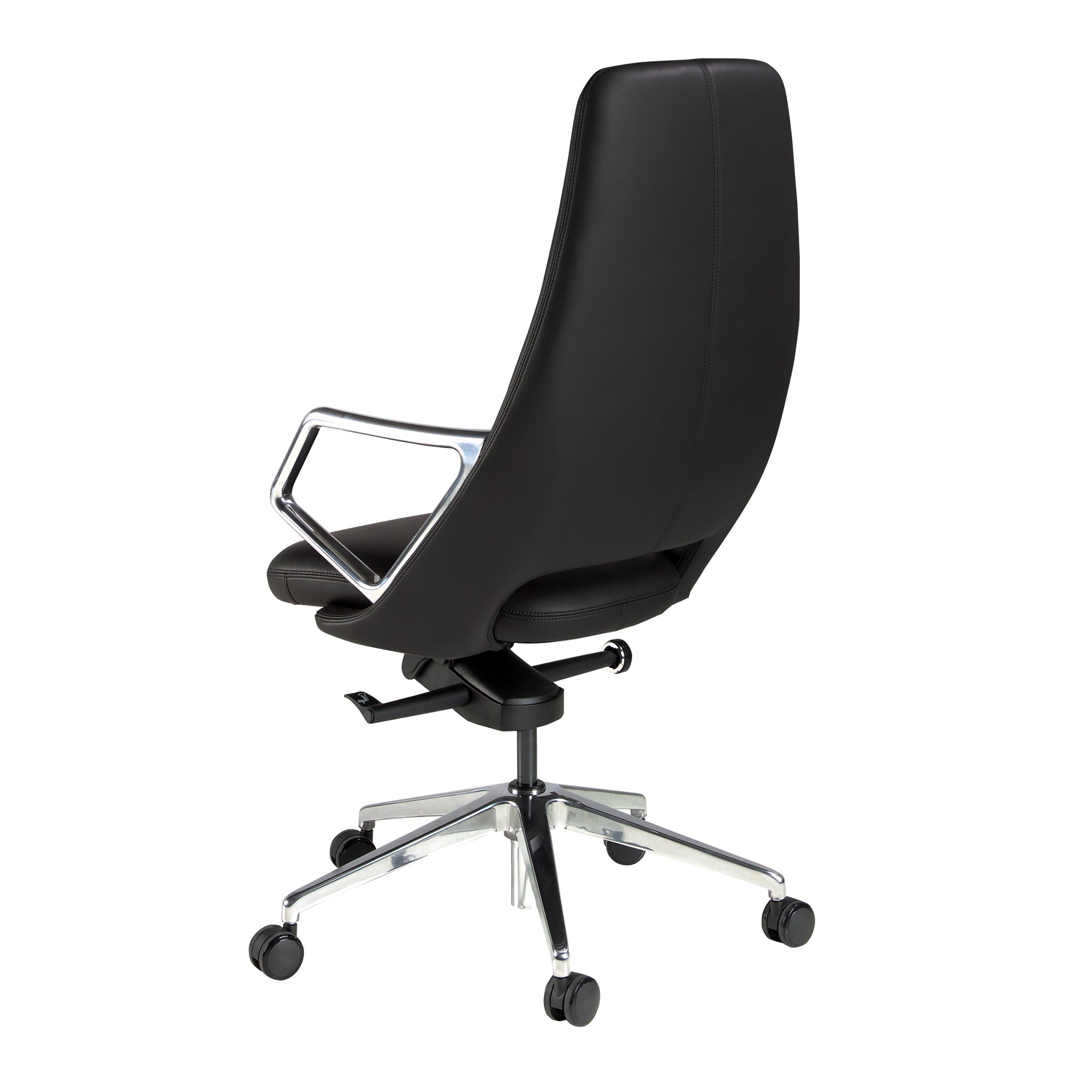 Black leatherette  swivel office chair