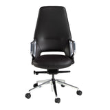 Black leatherette  swivel office chair