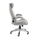 Grey fabric swivel office chair