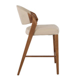Stool in mink leatherette