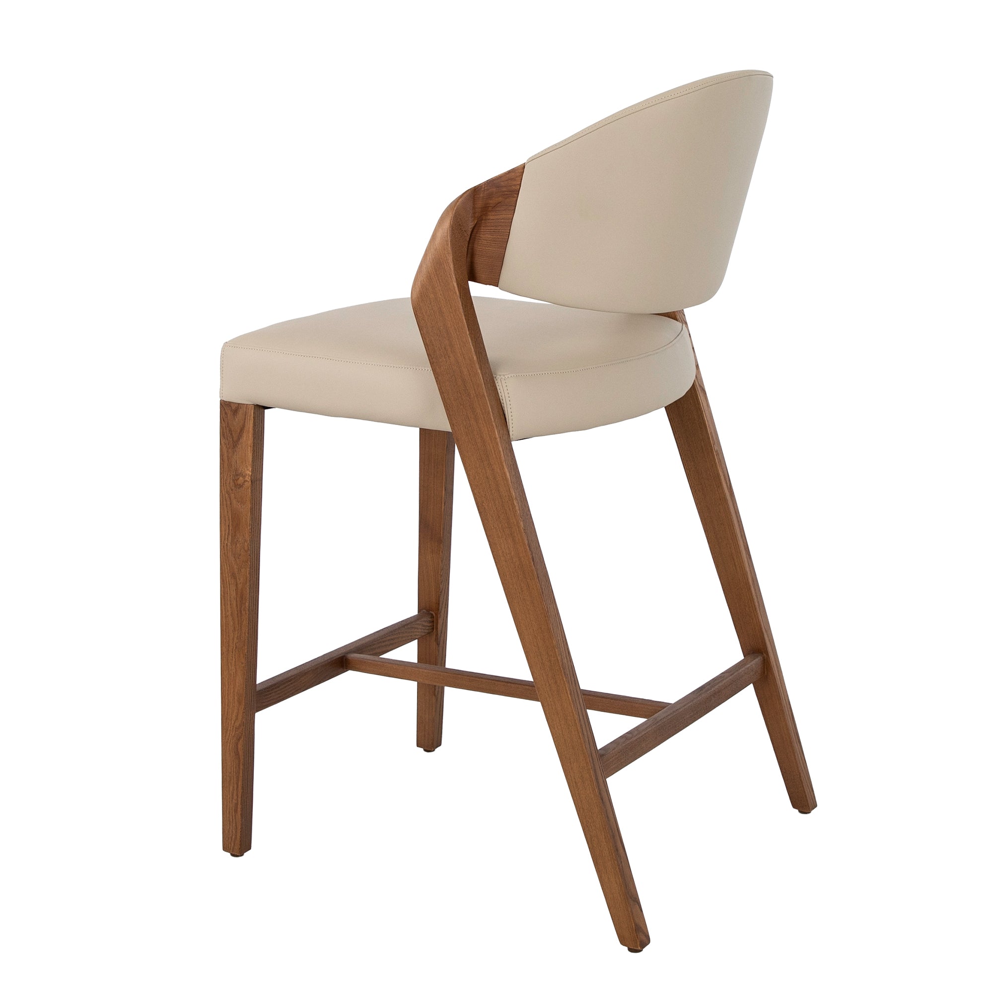 Stool in mink leatherette