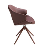 Copper brown leatherette swivel chair
