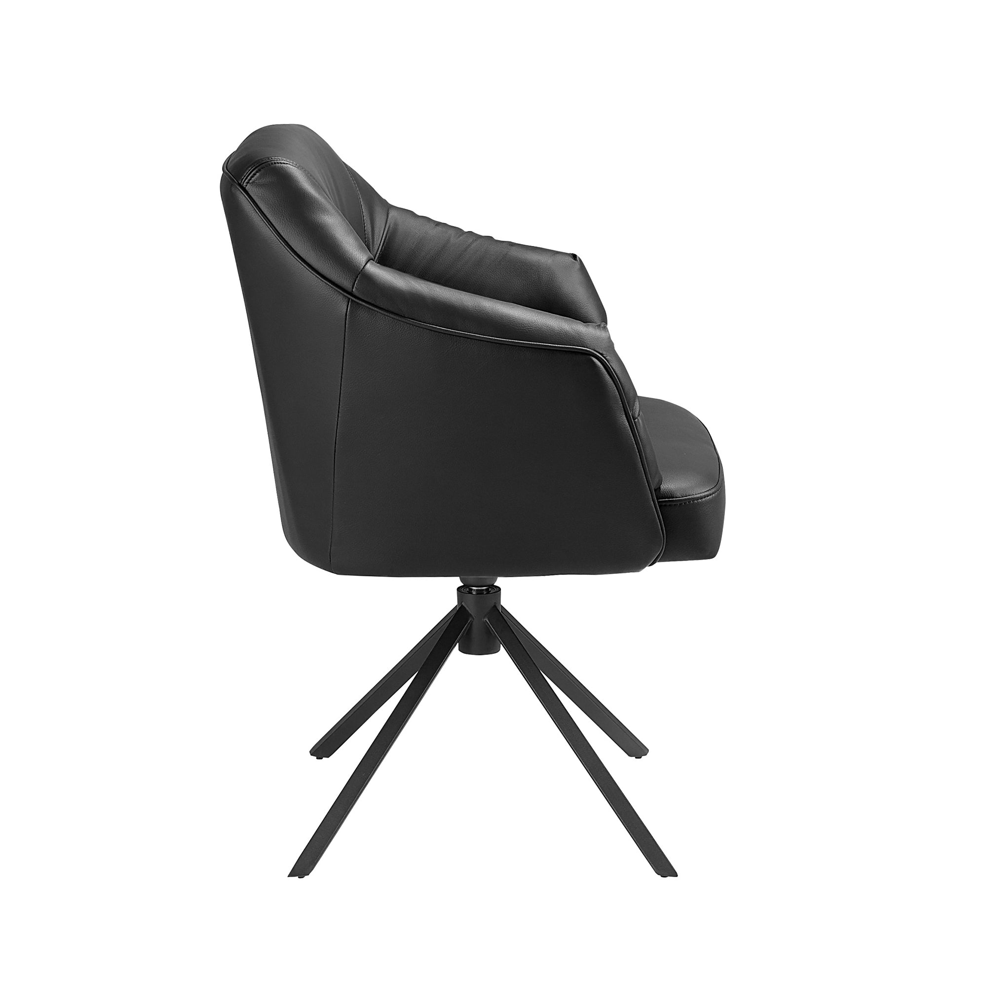 Black leatherette swivel chair