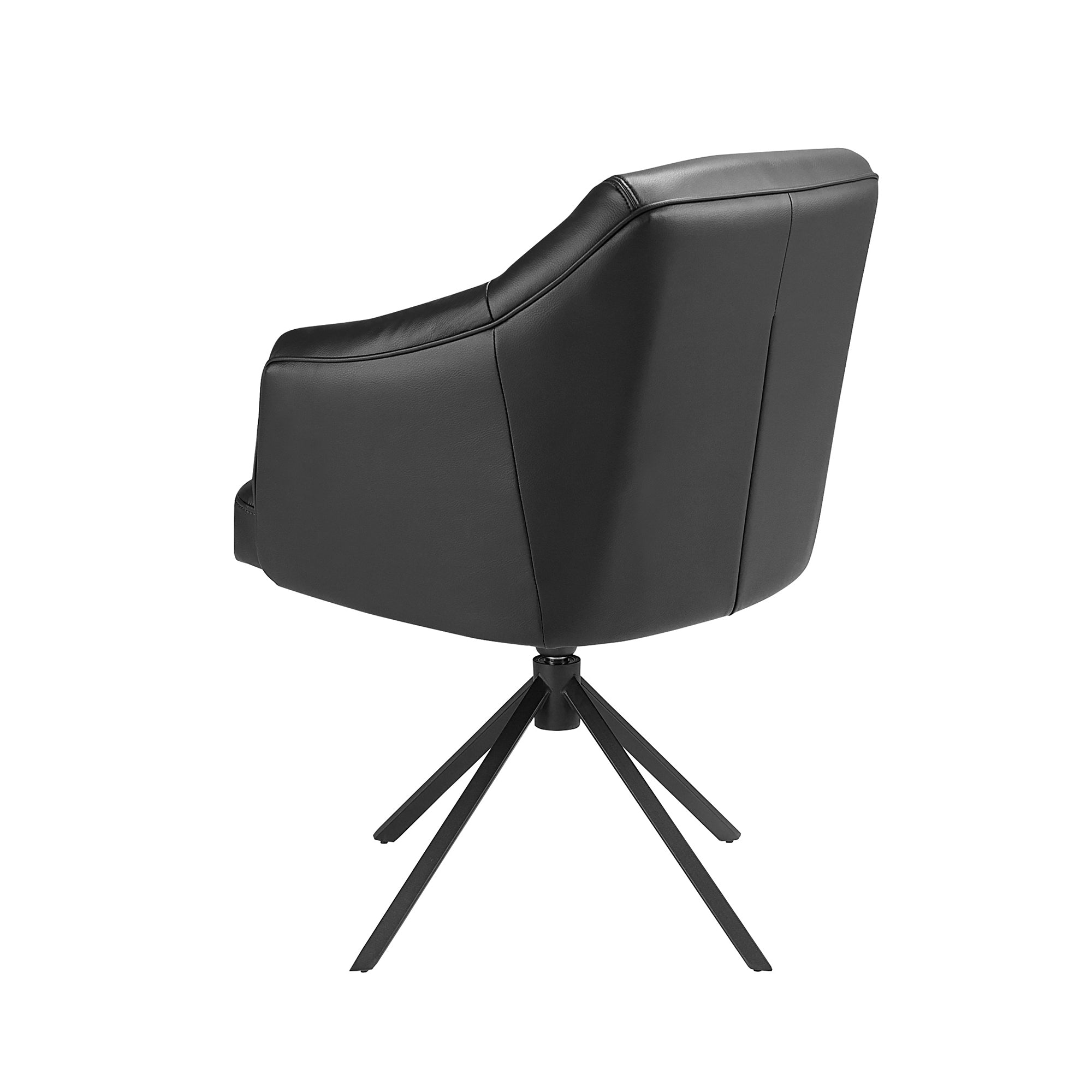 Black leatherette swivel chair