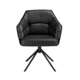 Black leatherette swivel chair
