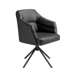 Black leatherette swivel chair