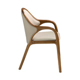 Sand leatherette chair