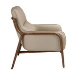 Mink leather armchair