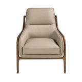 Mink leather armchair