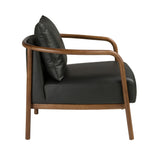 Black leather armchair
