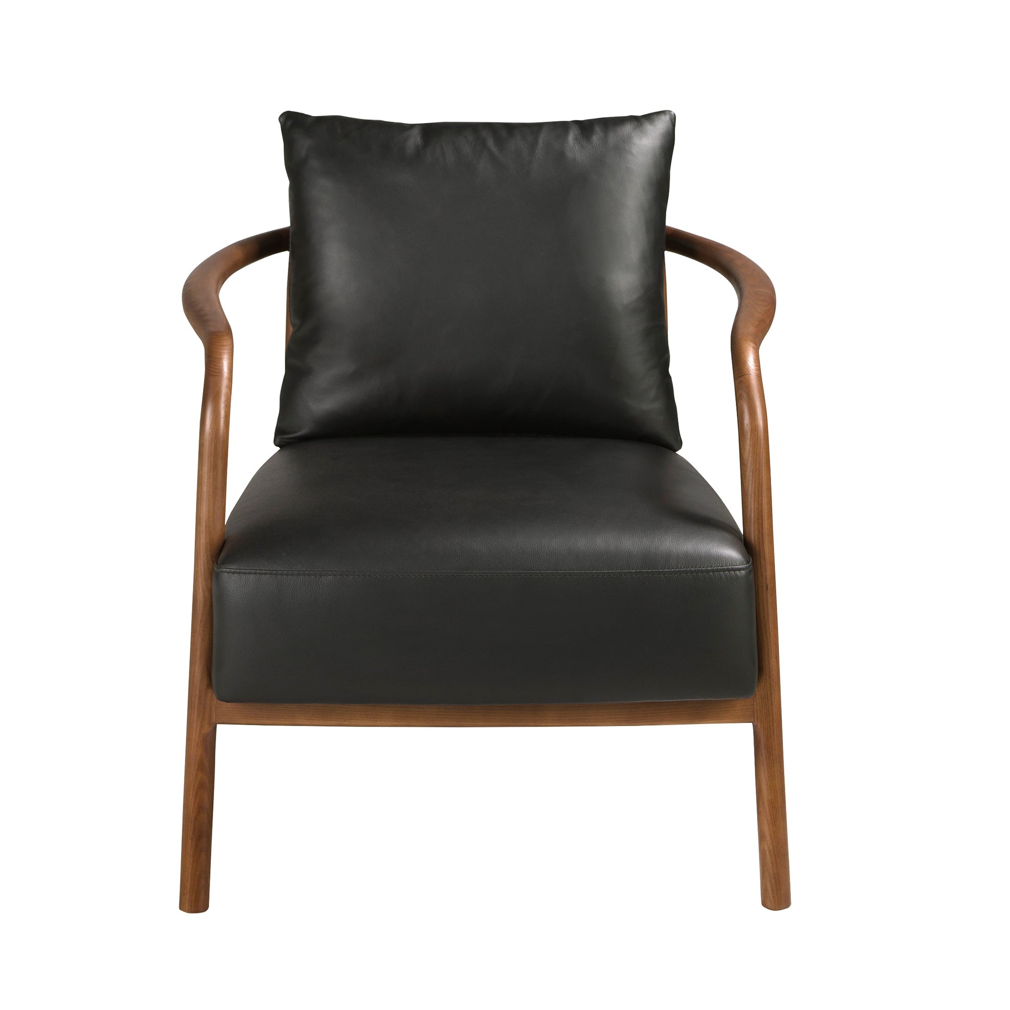 Black leather armchair