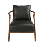 Black leather armchair