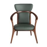 Dark green leatherette  armchair