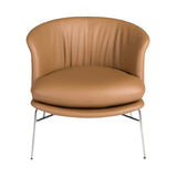 Armchair upholstered in brown leatherette