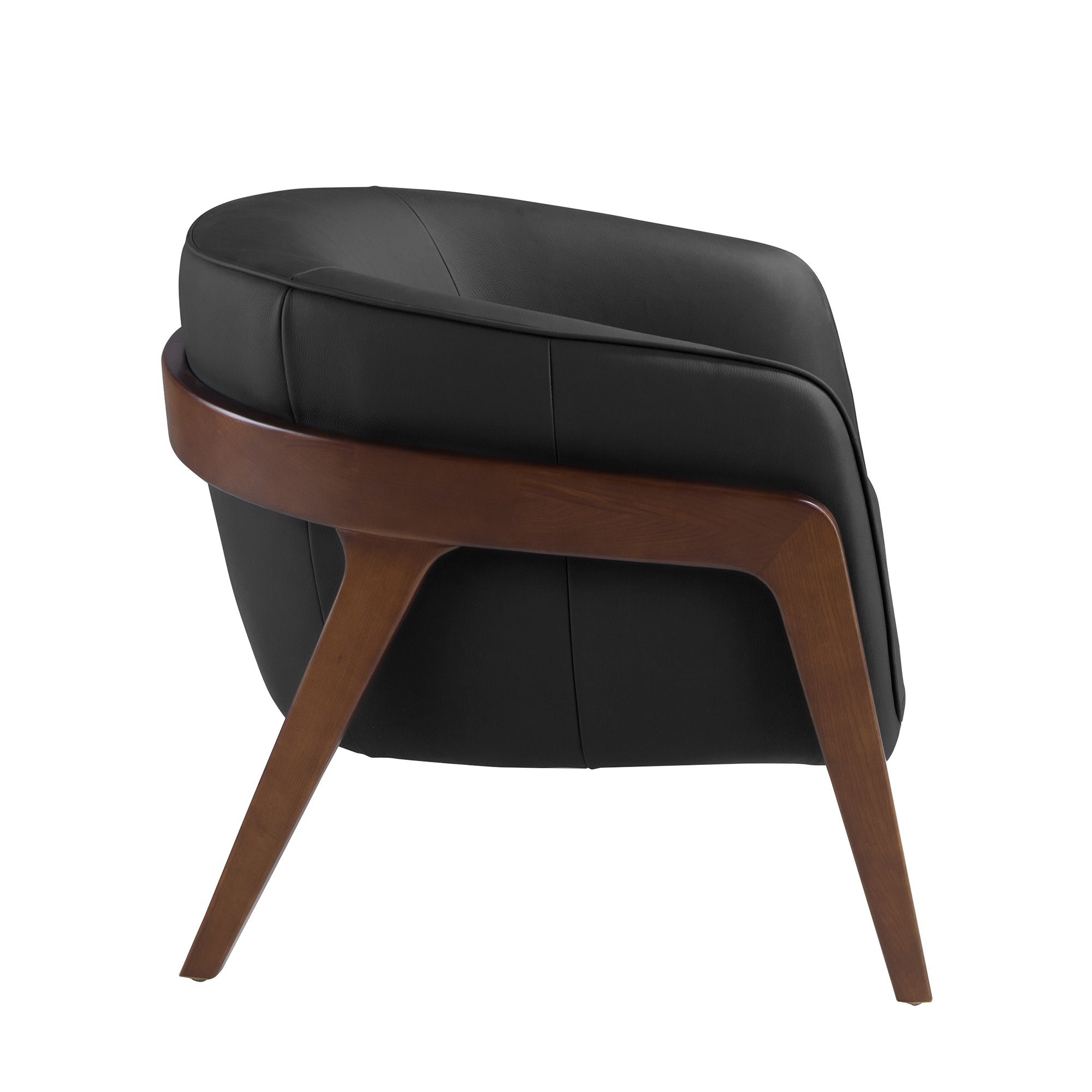 Black leather armchair
