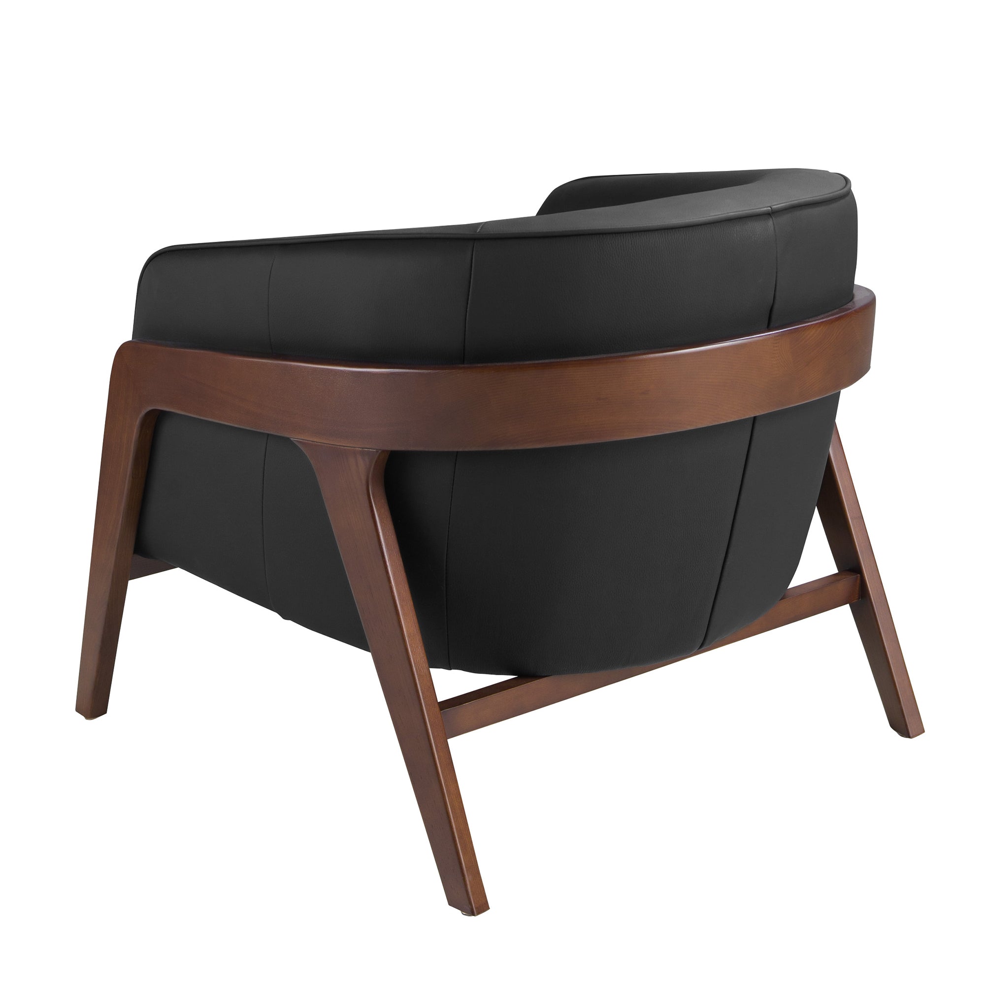 Black leather armchair