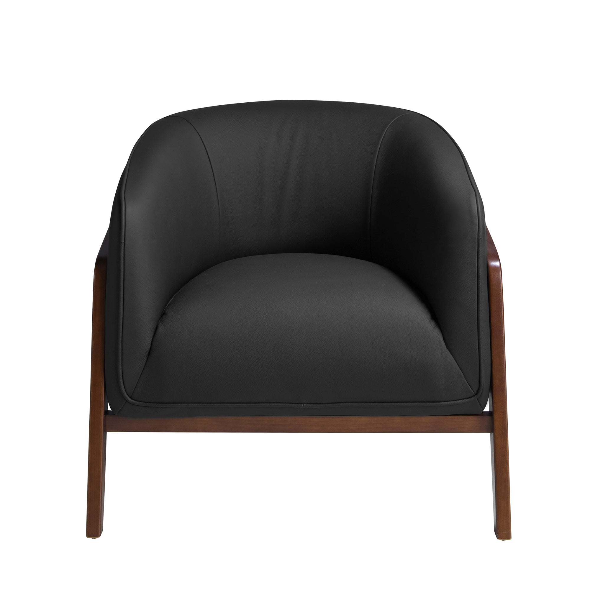 Black leather armchair