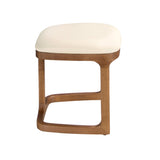 Bench in sand-coloured leatherette