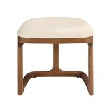 Bench in sand-coloured leatherette
