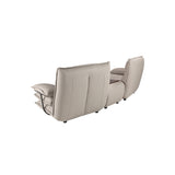 2-Seater Taupe Grey Leather Sofa