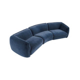 3-Seater Dark Blue Velvet Sofa