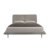 Dark grey fabric bed